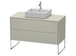 Duravit XSquare Waschtisch-Unterschrank XS492206060 120x53,8x54,8cm, 2 Auszüge, Taupe seidenmatt