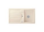 Villeroy & Boch Flavia Einbauspüle 330502KR mit Ablaufgarnitur und Exzenterbetätigung, Crema