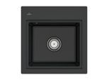 Villeroy und Boch Subway Style 50 S Einbauspüle 331500S5 Spülbecken, 500 x 510 mm, ebony CeramicPlus