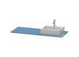 Duravit XSquare Konsole XS060GR4747 140x55cm, mit 1 Ausschnitt, rechts, Stone Blue hochglanz