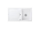 Villeroy & Boch Flavia Einbauspüle 330502RW mit Ablaufgarnitur und Exzenterbetätigung, Stone White