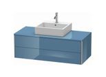 Duravit XSquare Waschtisch-Unterschrank XS491204747 120x40x54,8cm, 2 Schubkästen, Stone Blue hochglanz
