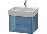 Duravit XSquare Waschtisch-Unterschrank XS419304747 58,4x39,7x46cm, 2 Schubkästen, Stone Blue hochglanz