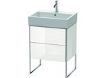 Duravit XSquare Waschtisch-Unterschrank XS447302222 58,4x49,1x46cm, 2 Auszüge, weiß hochglanz
