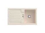 Villeroy & Boch Flavia Einbauspüle 330501FU mit Ablaufgarnitur und Handbetätigung, Ivory