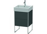 Duravit XSquare Waschtisch-Unterschrank XS447204949 48,4x49,1x46cm, 2 Auszüge, Graphit matt