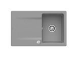 Villeroy & Boch Siluet Einbauspüle 333402RW mit Ablaufgarnitur und Exzenterbetätigung, Stone White