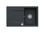 Villeroy & Boch Siluet Einbauspüle 333402S5 mit Ablaufgarnitur und Exzenterbetätigung, Ebony