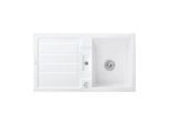 Villeroy & Boch Flavia Einbauspüle 330502KG mit Ablaufgarnitur und Exzenterbetätigung, Snow White