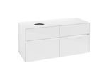 Villeroy und Boch Collaro Waschtischunterschrank C04200DH 120 x 54,8 x 50 cm, Waschtisch links, Glossy White