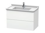 Duravit L-Cube Waschtisch-Unterschrank LC626501818 82 x 46,9 cm, weiß matt, 2 Schubkästen, wandhängend