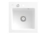 Villeroy & Boch Subway 45 XS Einbauspüle 678102RW mit Ablaufgarnitur und Exzenterbetätigung, 475 x 510 mm, Stone White