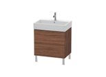 Duravit L-Cube Waschtisch-Unterschrank LC677602121 68,4 x 45,9 cm, nussbaum dunkel, 2 Auszüge, stehend
