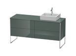 Duravit XSquare Waschtisch-Unterschrank XS4924R3838 160x53,8x54,8cm, 4 Auszüge, rechts, Dolomiti Grey hochglanz
