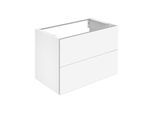 Keuco X-Line Waschtisch-Unterschrank 33163140000 Dekor trüffel seidenmatt, Glas trüffel klar, 80x60,5x49cm, 2 Frontauszüge