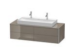 Duravit XSquare Waschtisch-Unterschrank XS4915M8989 140x40x54,8cm, 4 Schubkästen, Flannel Grey hochglanz