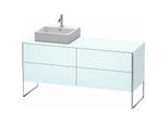Duravit XSquare Waschtisch-Unterschrank XS4924L0909 160x53,8x54,8cm, 4 Auszüge, links, Lichtblau matt