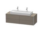 Duravit XSquare Waschtisch-Unterschrank XS4915M9090 140x40x54,8cm, 4 Schubkästen, Flannel Grey seidenmatt