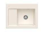 Villeroy und Boch Subway 45 Compact Einbauspüle 331301KR rechts, mit Ablaufgarnitur, 650 x 510 mm, Handbetätigung, crema CeramicPlus