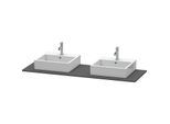 Duravit XSquare Konsole XS063HB4949 160x55cm, mit zwei Ausschnitten, Graphit matt