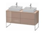 Duravit XSquare Waschtisch-Unterschrank XS4926B8686 140x53,8x54,8cm, 4 Auszüge, beidseitig, cappuccino hochglanz