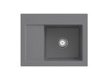 Villeroy & Boch Subway 45 Compact Einbauspüle 331301SL rechts, mit Ablaufgarnitur und Handbetätigung, 650 x 510 mm, Stone
