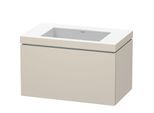 Duravit L-Cube Waschtisch-Unterschrank LC6917N9191 80 x 48 cm, ohne Hahnloch, taupe matt, 1 Auszug