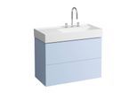LAUFEN Kartell Waschtisch-Unterschrank H4076080336451 88x60x45cm, 2 Schubladen, graublau