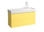 LAUFEN Kartell Waschtisch-Unterschrank H4076490336441 118x60x45cm, 2 Schubladen, senfgelb