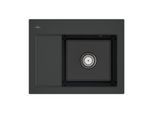 Villeroy und Boch Subway 45 Compact Einbauspüle 331300S5 Einbauspüle rechts, 650 x 510 mm, ebony CeramicPlus