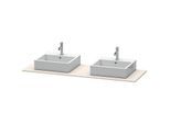 Duravit XSquare Konsole XS063HB9191 160x55cm, mit zwei Ausschnitten, Taupe