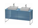 Duravit XSquare Waschtisch-Unterschrank XS4927B4747 160x53,8x54,8cm, 4 Auszüge, beidseitig, Stone Blue hochglanz