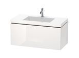 Duravit L-Cube Waschtisch-Unterschrank LC6918N8080 100 x 48 cm, ohne Hahnloch, graphit supermatt, 1 Auszug