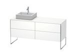 Duravit XSquare Waschtisch-Unterschrank XS4924L1818 160x53,8x54,8cm, 4 Auszüge, links, weiß matt