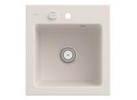 Villeroy & Boch Subway 45 XS Einbauspüle 678102KR mit Ablaufgarnitur und Exzenterbetätigung, 475 x 510 mm, Crema