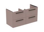 Ideal Standard i.life B Möbeldoppelwaschtisch-Unterschrank T5278NH 120x50,5x63cm, 4 Auszüge, greige matt