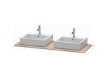 Duravit XSquare Konsole XS063GB8686 140x55cm, mit zwei Ausschnitten, cappuccino hochglanz