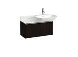 LAUFEN BASE für INO Waschtischunterschrank H4030011102631 77x36cm, 1 Schublade, Griffleiste Aluminium eloxiert, Ulme dunkel