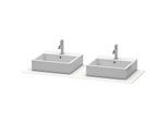 Duravit XSquare Konsole XS063GB1818 140x55cm, mit zwei Ausschnitten, weiß matt