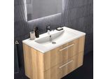 Ideal Standard i.life B Möbeldoppelwaschtisch-Unterschrank T5276NX 2 Auszüge, 100 x 50,5 x 63 cm, Eiche natur