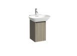 LAUFEN BASE für INO Waschtischunterschrank H4030241102621 31,5x51,5cm, Tür, Scharnier rechts, Griff Aluminium schwarz, Ulme hell