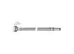 Schell Clean-Flex S Flexibler Schlauch 103130699 verchromt, 500 mm, Überwurfmutter G 1/2 IG, Rohrstutzen Ø 10 mm, drehbar