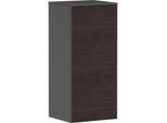 hansgrohe Xevolos E Halbhochschrank 54217730 400x360x890mm, rechts, schiefergrau matt, Eiche dunkel