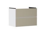 hansgrohe Xevolos E Waschtischunterschrank 54178390 780x555x475mm, 2 Schubladen, mattweiß, bronze Struktur