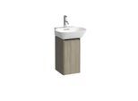 LAUFEN BASE für INO Waschtischunterschrank H4030131102621 29,5x51,5cm, Tür, Scharnier links, Griff Aluminium schwarz, Ulme hell