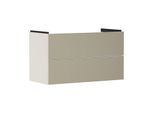 hansgrohe Xevolos E Waschtischunterschrank 54182390 980x555x475mm, 2 Schubladen, sandbeige matt, bronze Struktur