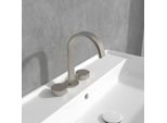 Villeroy und Boch Dawn Dreiloch-Waschtischarmatur TVZ10600500064 ohne Ablaufgarnitur, brushed nickel black