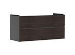 hansgrohe Xevolos E Waschtischunterschrank 54186730 1180x555x475mm, 2 Schubladen, schiefergrau matt, Eiche dunkel
