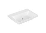 Villeroy und Boch Subway 3.0 Schrank-Waschtisch 4A7068RW 65x47cm, ohne Hahnloch/ohne Überlauf, stone white C-plus