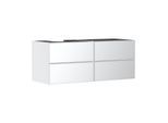 hansgrohe Xevolos E Waschtischunterschrank 54236320 1370x555x550mm, 4 Schubladen, links, mattweiß, weiß metallic